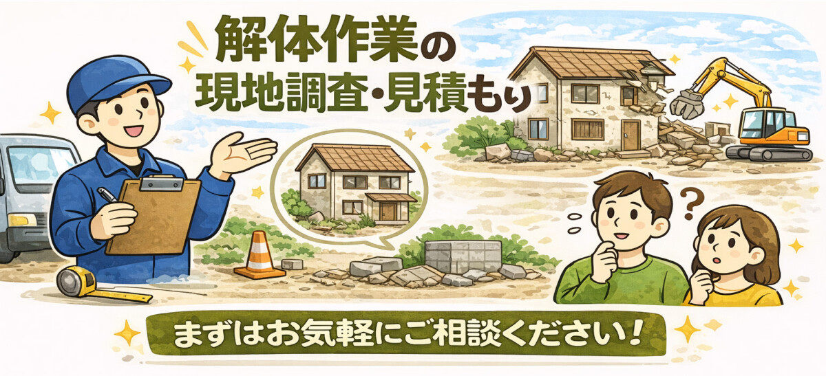 解体費用の無料見積りについて